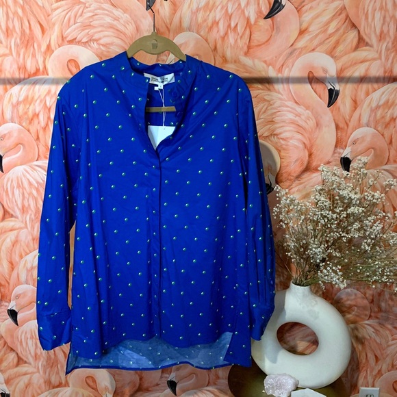 Blue Button Up - Picture 3 of 3